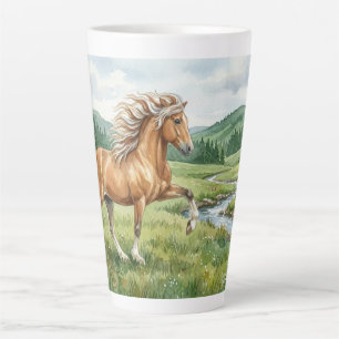 Taza De Café Latte Elska Caballo Islandés Acuarela