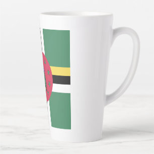 Taza De Café Latte Emblema de bandera de Dominica