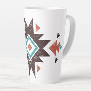 Taza De Café Latte Emblema de diamante boho