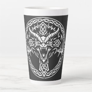 Taza De Café Latte Emblema de Dragón Celta por BurnsInHell