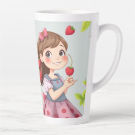 Taza De Café Latte Emely – Die Erdbeerprinzessin