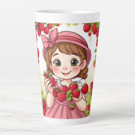 Taza De Café Latte Emely – Die Erdbeerprinzessin