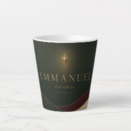 Taza De Café Latte EMMANUEL | Mateo 1:23 Cristiano