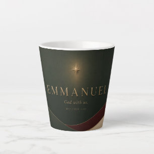Taza De Café Latte EMMANUEL Mateo 1:23 Cristiano