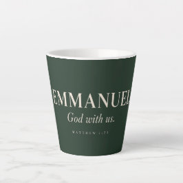 Taza De Café Latte EMMANUEL | Mateo 1:23 | Navidad