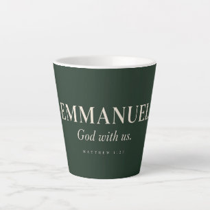 Taza De Café Latte EMMANUEL Mateo 1:23 Navidad