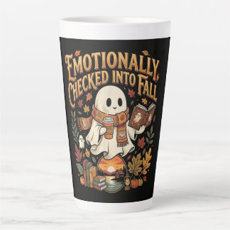 Taza De Café Latte Emocionalmente ingresado en otoño Halloween