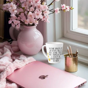 Taza De Café Latte Emociones silenciosas - Profunda cita sobre sentim