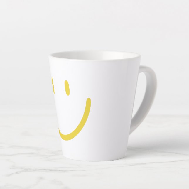 Taza De Café Latte Emoji divertida cara latte mug (Ángulo derecho)