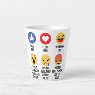 Taza De Café Latte Emojis de D&D