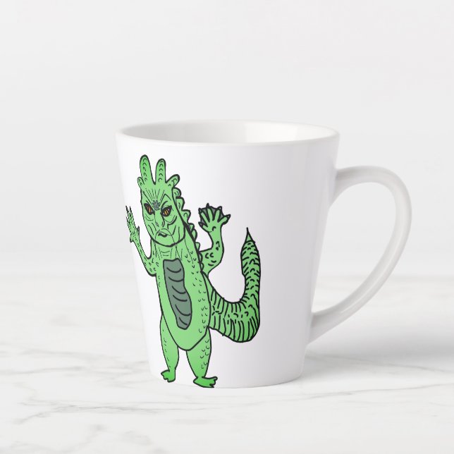 Taza De Café Latte empate de reptilianos (Derecha)