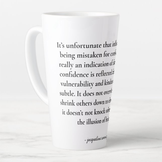 Taza De Café Latte Empowering quote (Ángulo izquierdo)