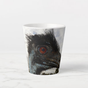 Taza De Café Latte Emu Con Ojos De Twinkling,