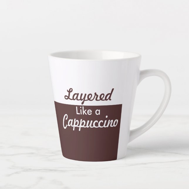 Taza De Café Latte En capas como un capuchino (Derecha)