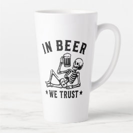 Taza De Café Latte En cerveza confiamos esqueleto relajante Beer Pong