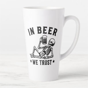 Taza De Café Latte En cerveza confiamos esqueleto relajante Beer Pong