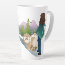 Taza De Café Latte EN EL BOSQUE - Chow-Latte Mug