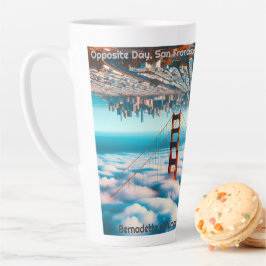 Taza De Café Latte En frente, al estilo de San Francisco. Extraordina