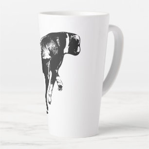 Taza De Café Latte En movimiento - Giro a mitad de paso de la tinta