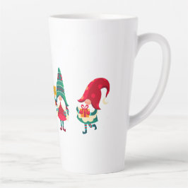 Taza De Café Latte Enanos te desean Feliz Navidad
