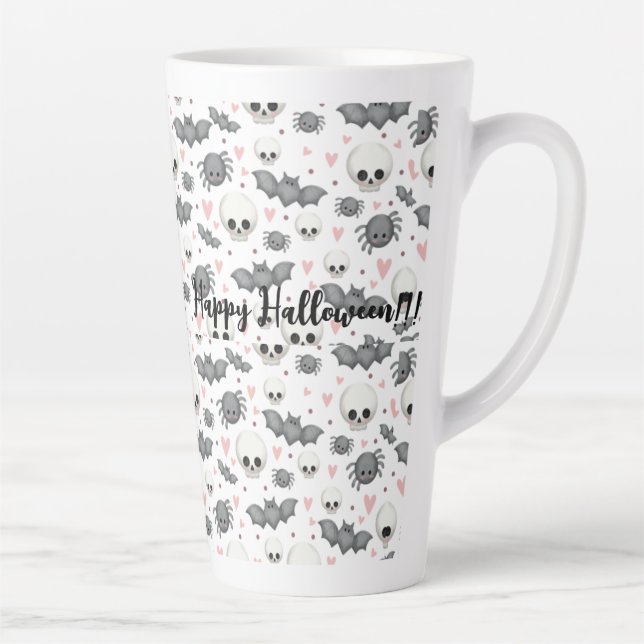 Taza De Café Latte Encantador de Halloween Latte Mug (Derecha)