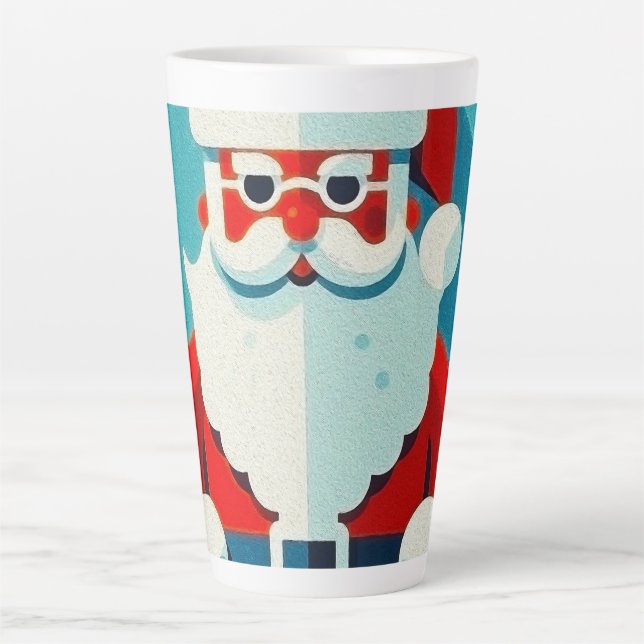 Taza De Café Latte Encantador Santa Claus (Anverso)