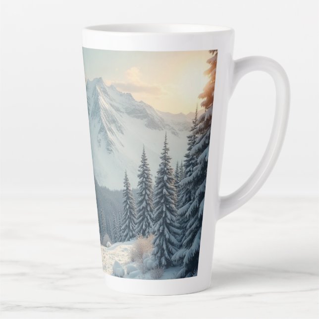 Taza De Café Latte Encanto alpino (Derecha)