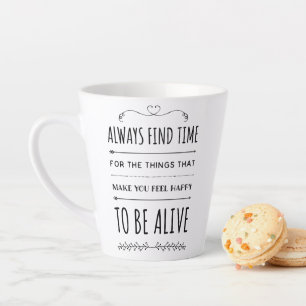 Taza De Café Latte Encuentra Cosas Para Hacerte Feliz Cita Inspirador