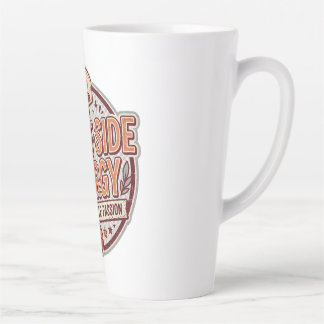Taza De Café Latte Energía al lado de la cancha Baloncesto vintage