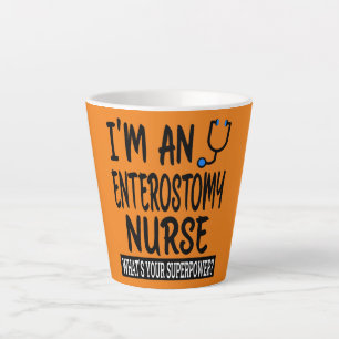 Taza De Café Latte Enfermera de Enterostomía Escuela de Enfermería Fu