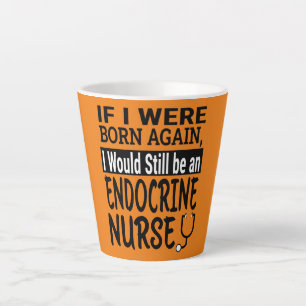 Taza De Café Latte Enfermera Endocrina Divertida Escuela de Enfermerí