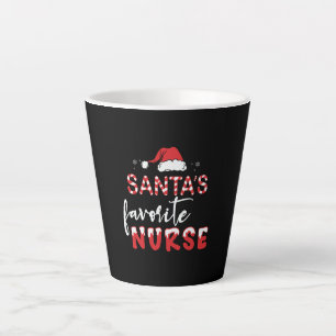 Taza De Café Latte Enfermera favorita de Santa María