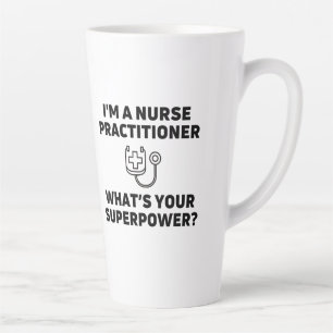 Taza De Café Latte Enfermera practicante que es tu superpoder