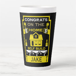 Taza De Café Latte Enhorabuena por la autoconstrucción en casa