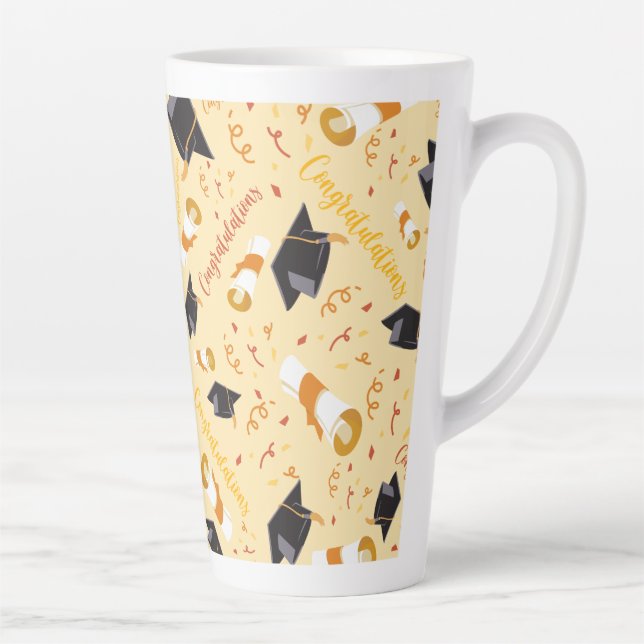 Taza De Café Latte Enhorabuena por la graduación (Derecha)
