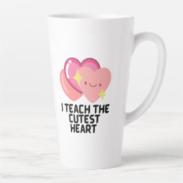 Taza De Café Latte Enseño los corazones más escuetos