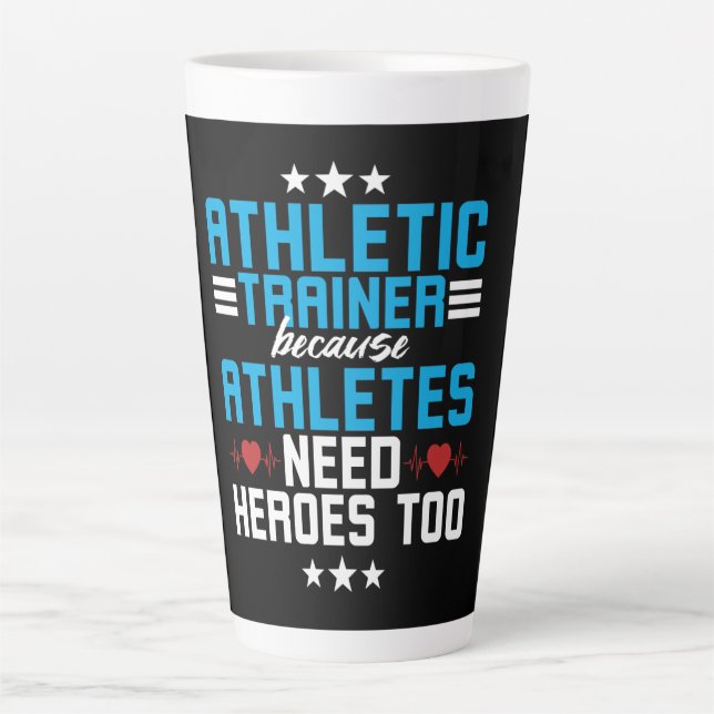Taza De Café Latte Entrenador atlético por atletas (Anverso)
