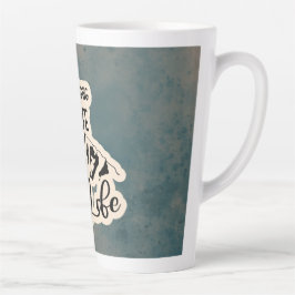 Taza De Café Latte Entusiasta de acampada