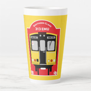 Taza De Café Latte Entusiasta del tren ferroviario británico