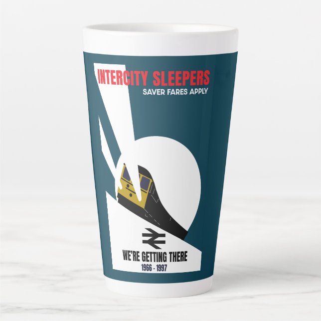 Taza De Café Latte Entusiasta del tren ferroviario británico (Anverso)