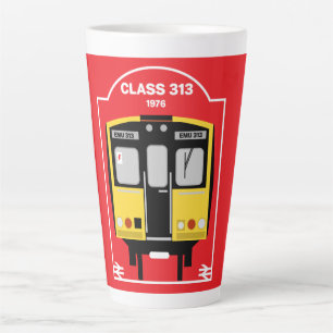 Taza De Café Latte Entusiasta del tren ferroviario británico