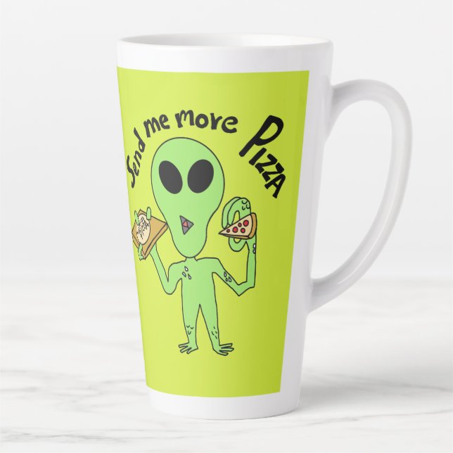 Taza De Café Latte enviarme más pizza ufo (Derecha)