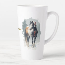 Taza De Café Latte Equestrian Christmas Latte Mug