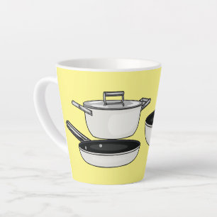 Taza De Café Latte Equipo de cocina ilustracion personalizado
