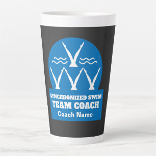 Taza De Café Latte Equipo De Natación Sincronizado