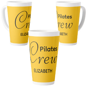 Taza De Café Latte Equipo de Reformer de Pilates Personalizado Amaril