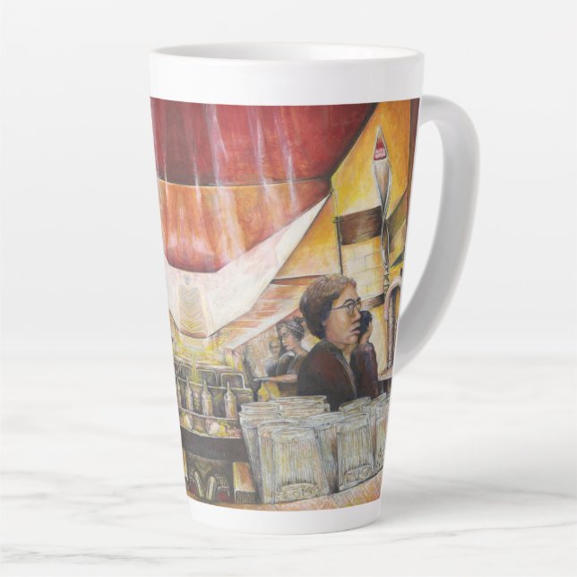 Taza De Café Latte Equivalente luminoso de emociones apasionadas (Ángulo derecho)