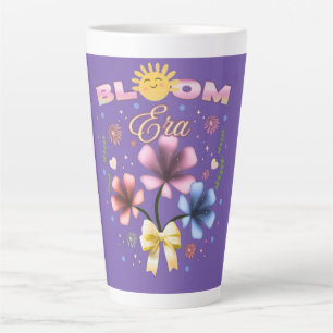 Taza De Café Latte Era de Floración Monada Estética Floral de Verano