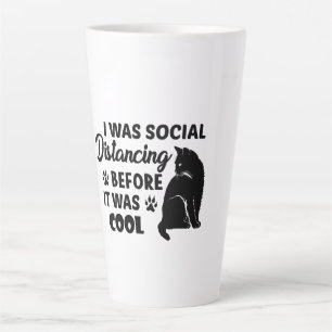 Taza De Café Latte era distanciamiento social antes de que fuera geni