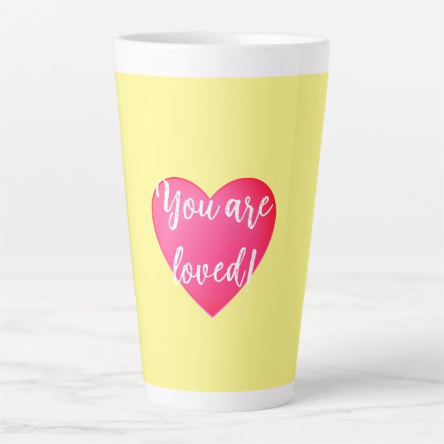 Taza De Café Latte Eres amor latte amarillo (Anverso)